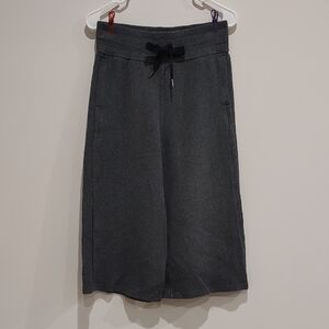 Lululemon Retreat Yourself Crop Ribbed Heather Core Dark Grey Wide-Leg Cozy